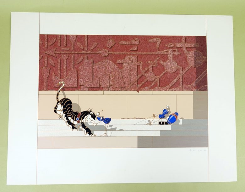 Artwork by Pierre Clement, Serigraph signed, Made of Serigraph