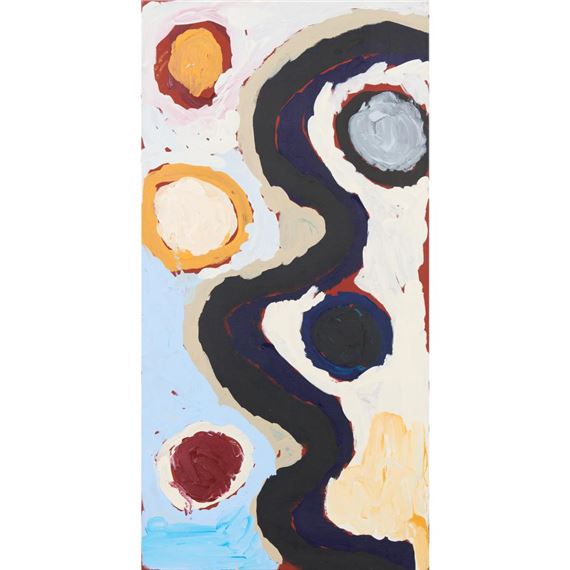 SANDY BRUMBY (born c.1930) (Language group: Yankunytjatjara) Kulitja 2012 synthetic polymer paint on canvas 122 x 61.5cm by Sandy Brumby, 2012