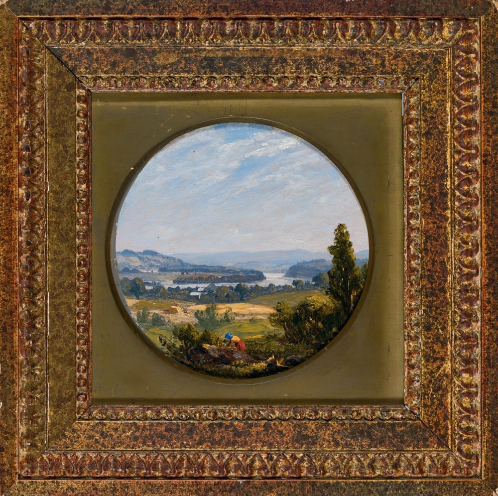Artwork by Sanford Robinson Gifford, Summer Time (double-sided, Made of oil on board