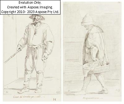 Artwork by Simon Guillain, (Paris 1581-1658) Zwei Radierungen aus der Folge"Le Arti di Bologna", Made of Hand