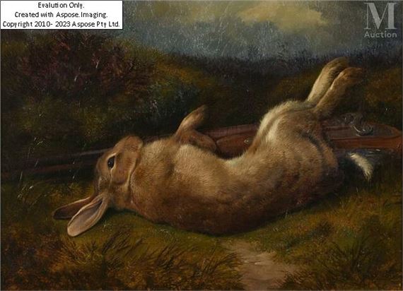 Colin Graeme Roe | Lièvre dans un paysage (1858) | MutualArt