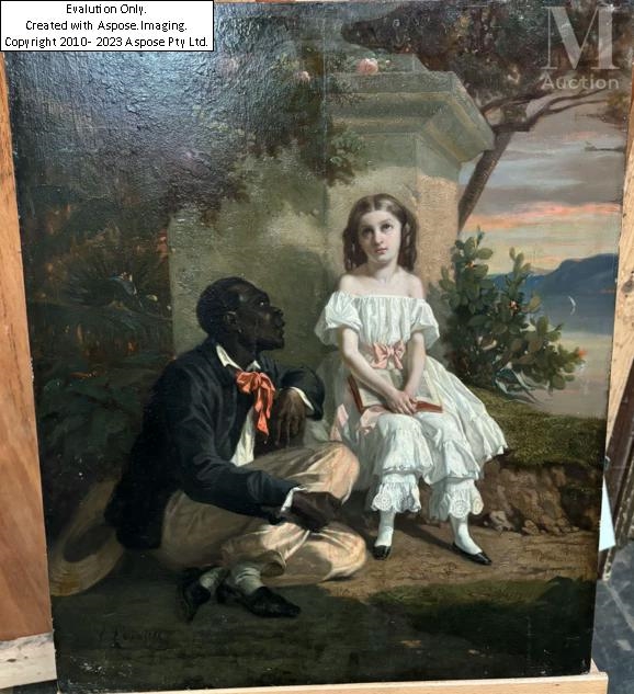 Artwork by Alphonse Leveau, La discussion, Made of oil on panel