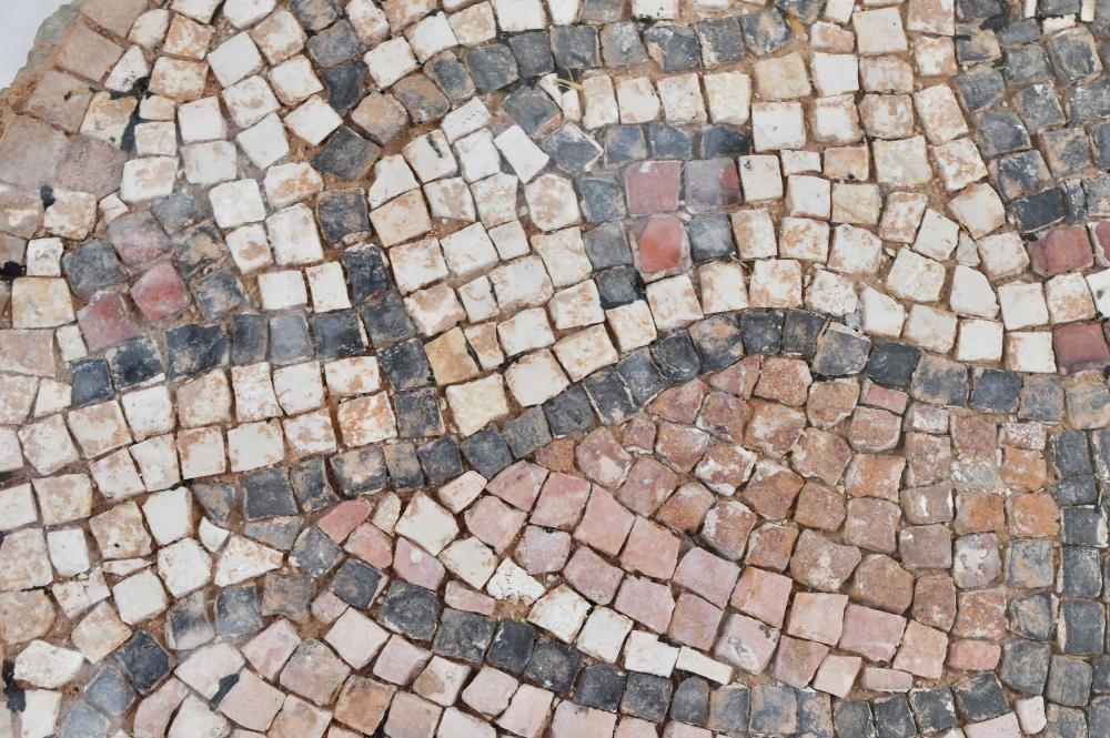 Artwork by Moshe Dayan, STONE MOSAIC FLOOR FRAGMENT OF A DUCK, Made of acrylic