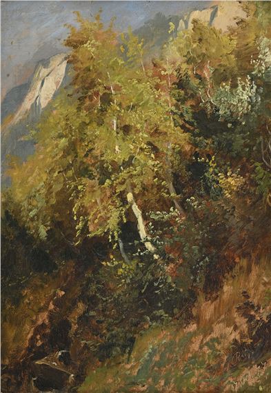 Raphael Ritz | Petite forêt près de Sion (1877) | MutualArt