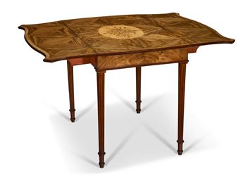 A GEORGE III MAHOGANY AND TULIPWOOD-BANDED AND MARQUETRY-INLAID PEMBROKE TABLE - Henry Hill Of Marlborough
