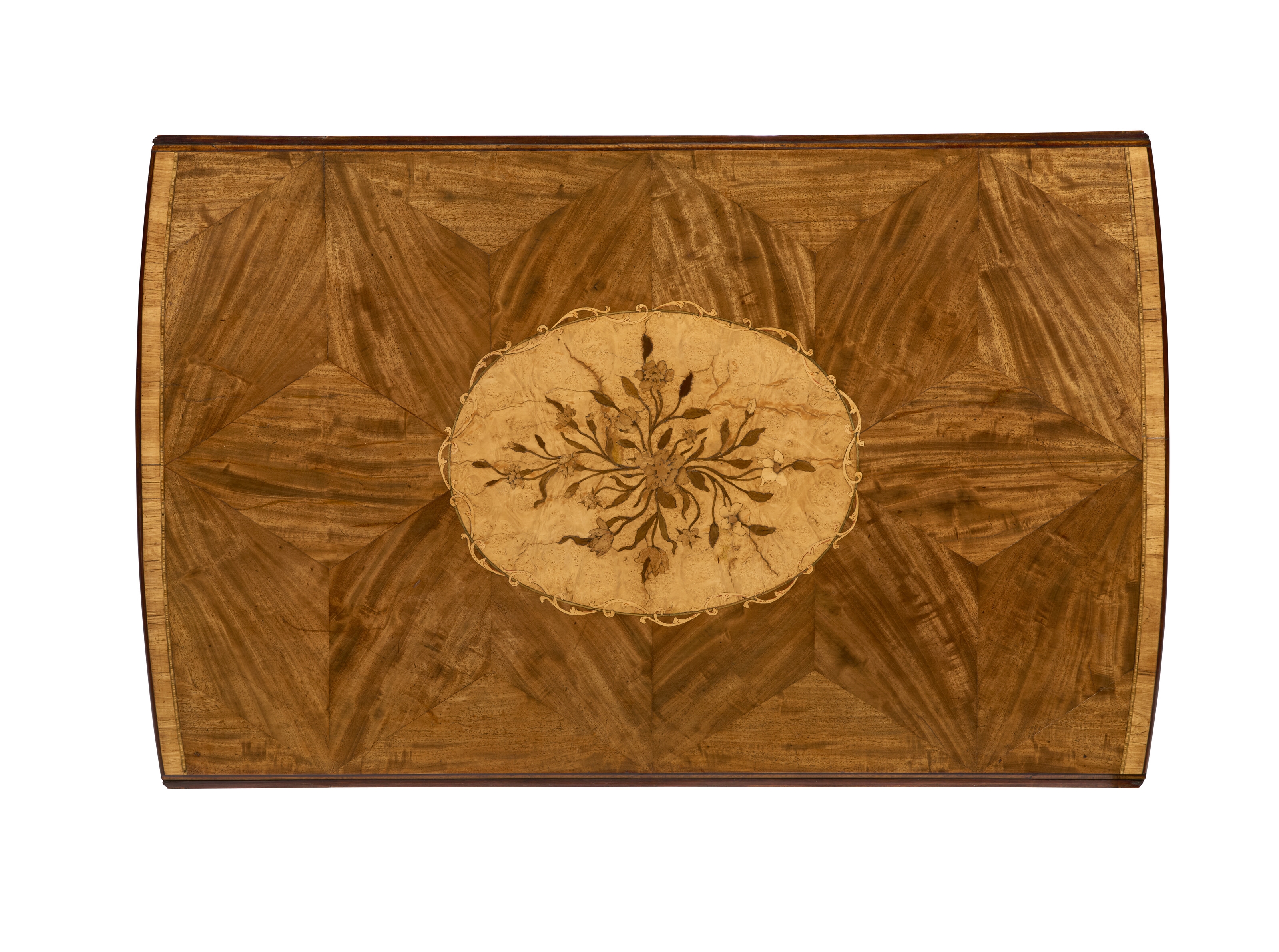 Artwork by Henry Hill Of Marlborough, A GEORGE III MAHOGANY AND TULIPWOOD-BANDED AND MARQUETRY-INLAID PEMBROKE TABLE, Made of MAHOGANY AND TULIPWOOD-BANDED AND MARQUETRY