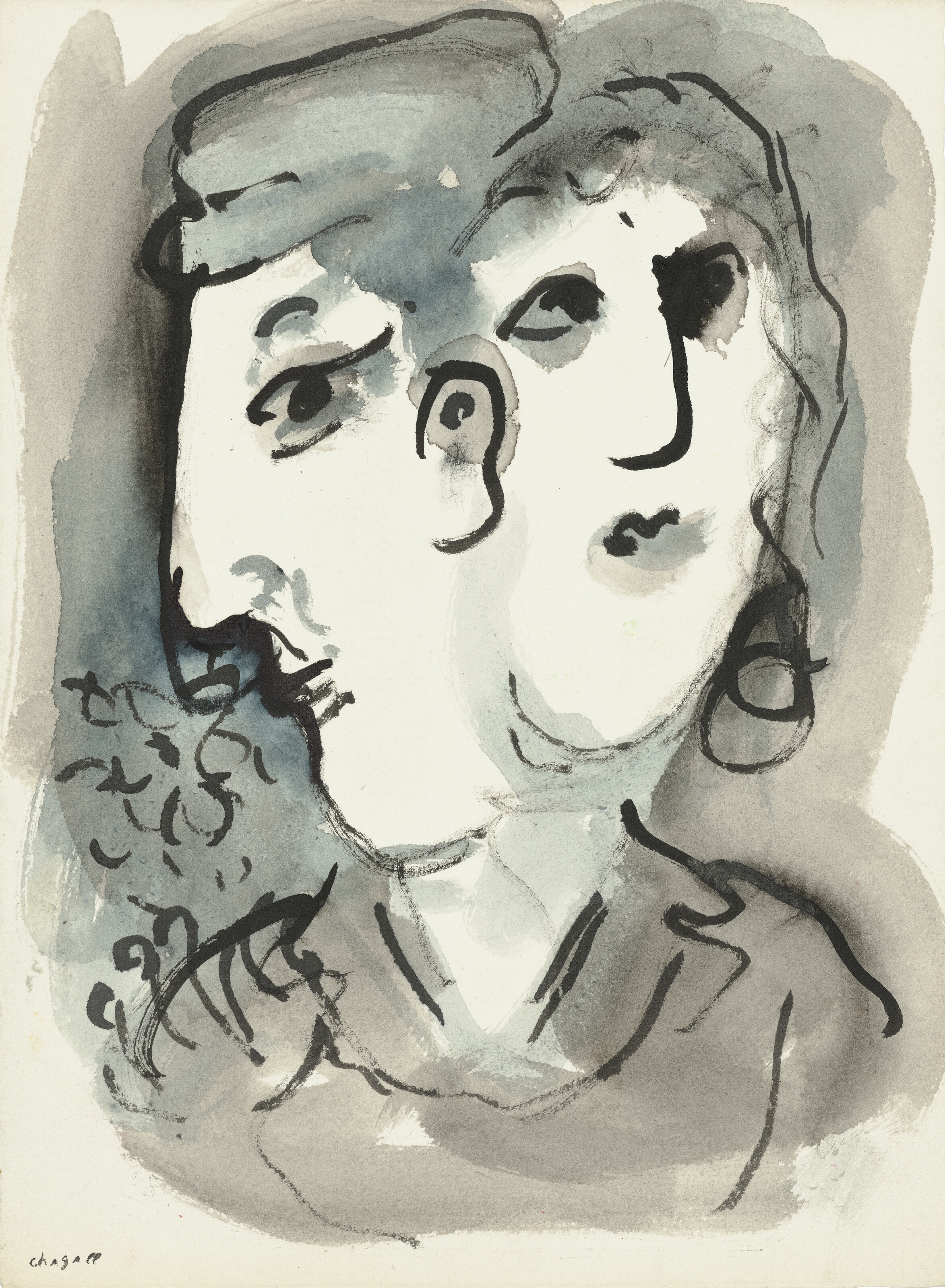 Marc Chagall | Tête à deux visages (1975) | MutualArt