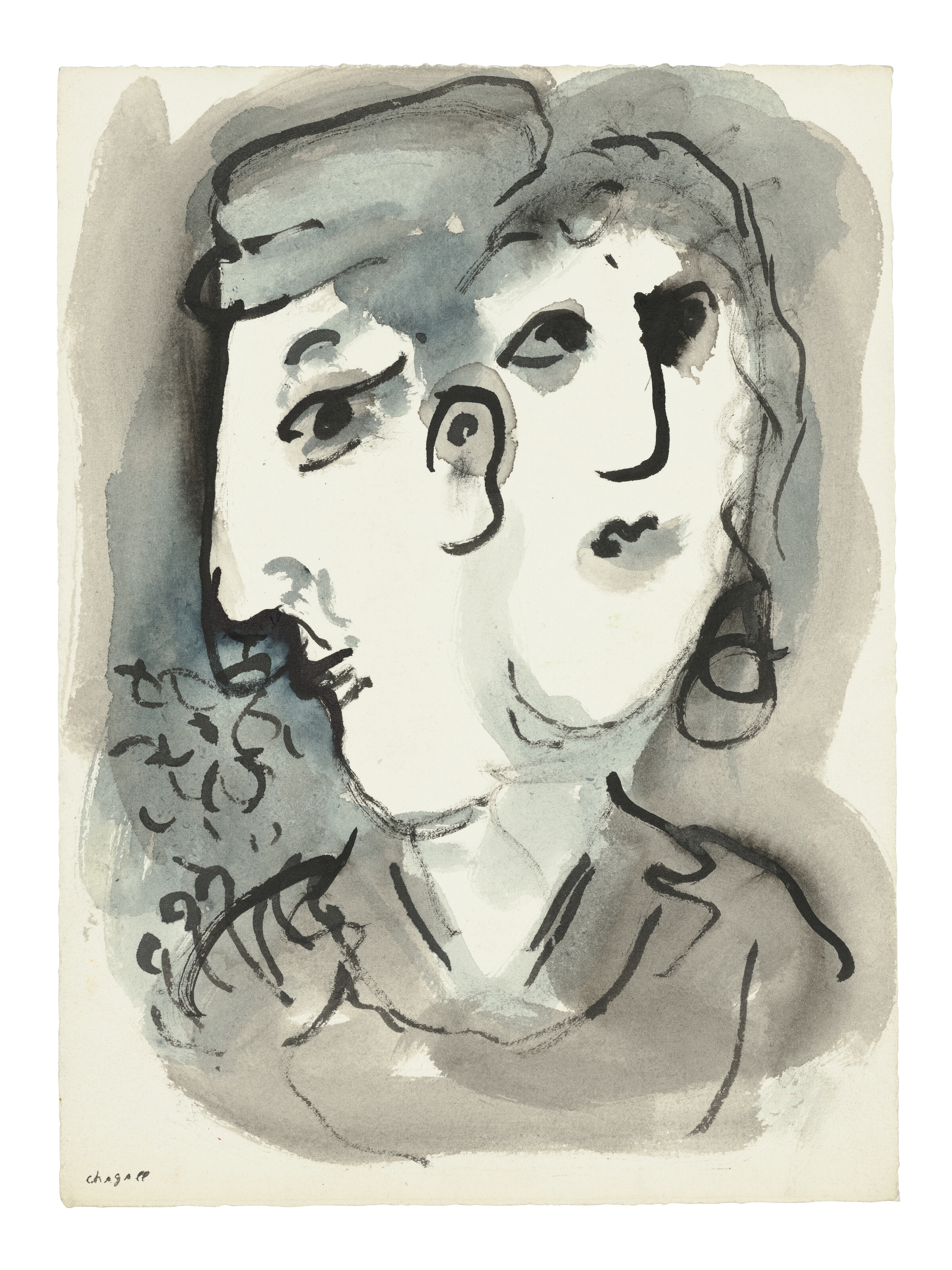 Marc Chagall | Tête à deux visages (1975) | MutualArt