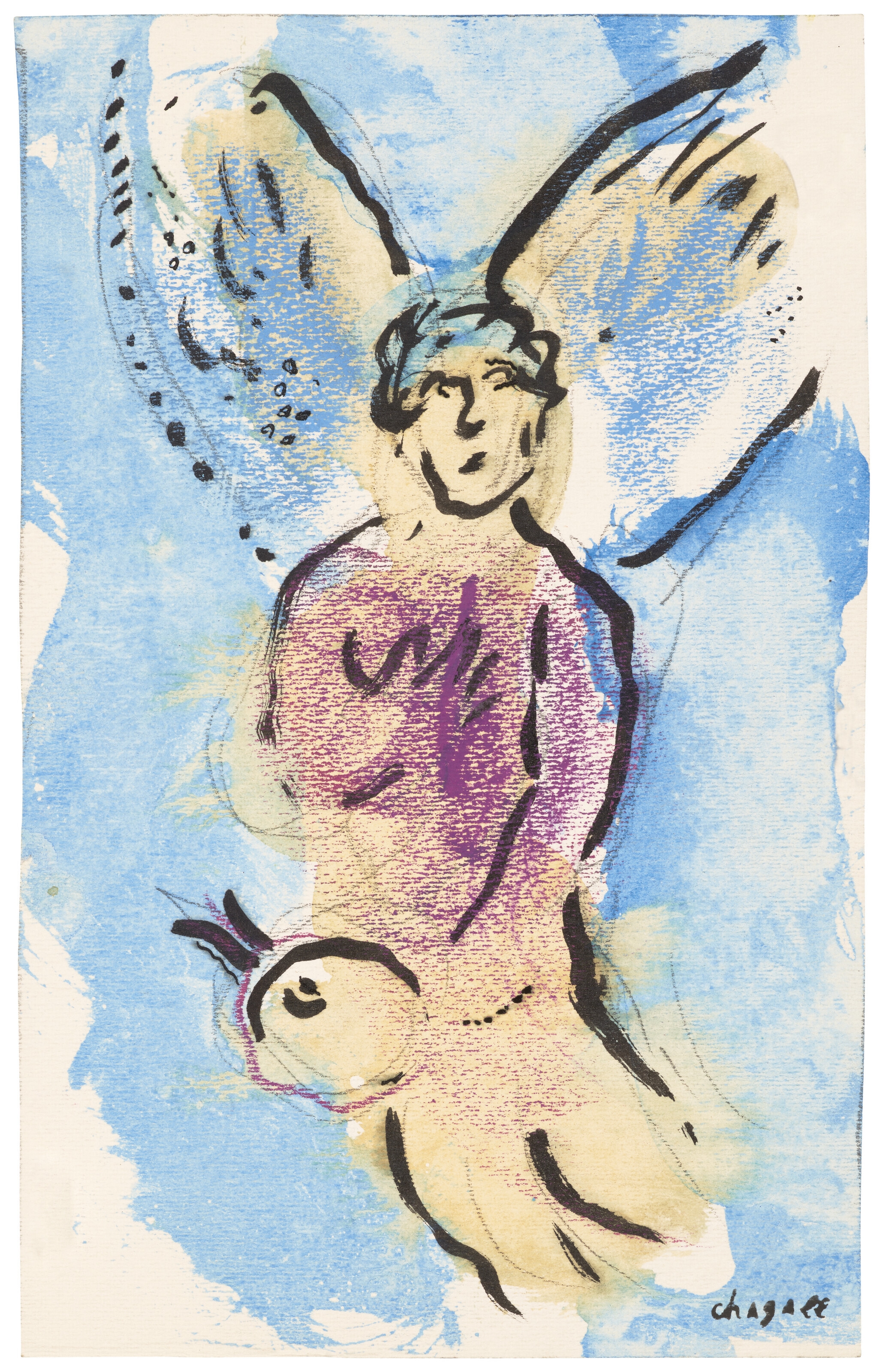 Marc Chagall | Peintre ailé (Circa 1966) | MutualArt