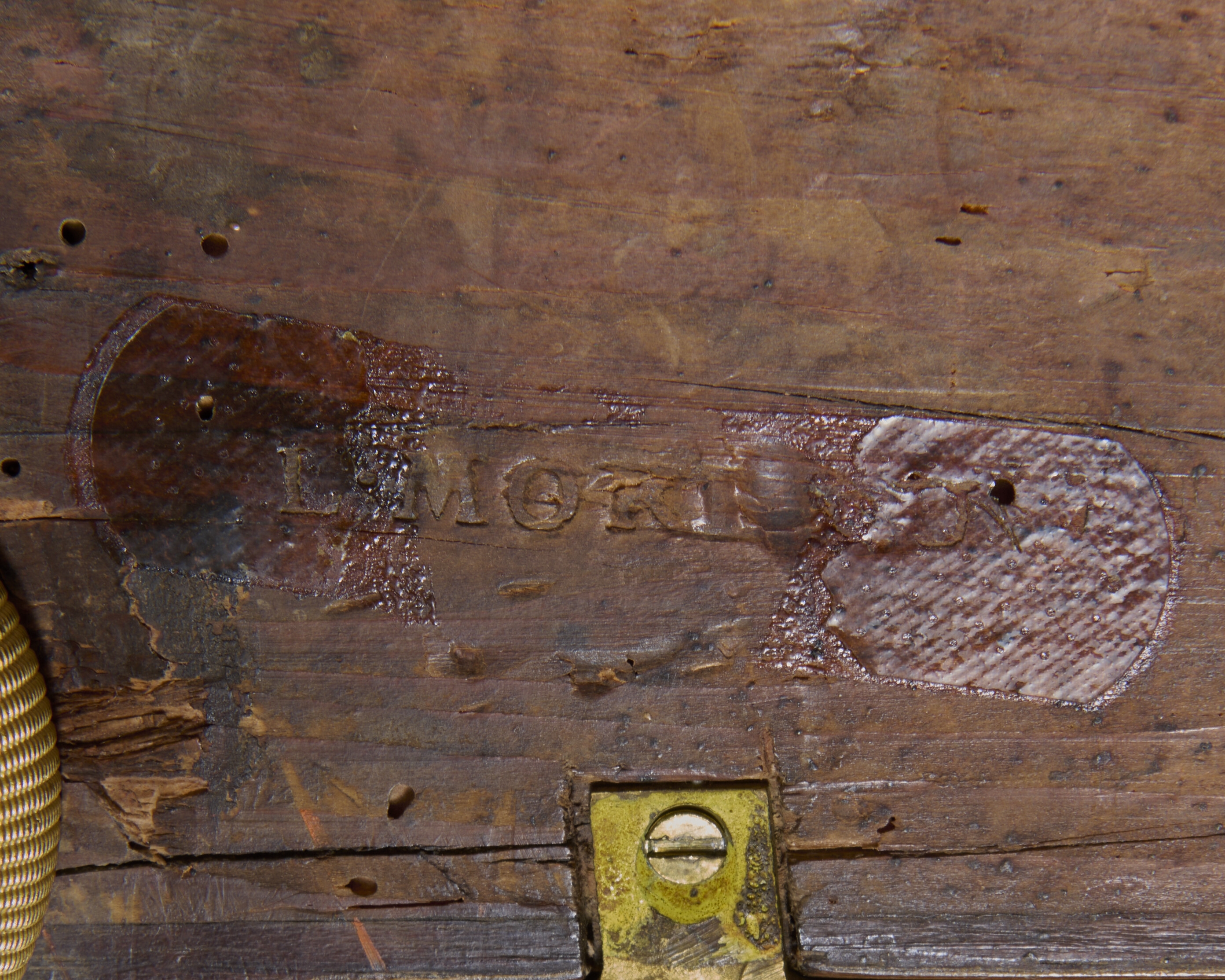 Artwork by Louis Moreau, A PAIR OF LOUIS XVI ORMOLU-MOUNTED AMARANTH AND BOIS CITRONNIER CONSOLES DESSERTES, Made of Ormolu, mounted amaranth and Lemon wood