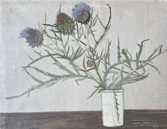 Henri Van Moé (1930-1989) Les chardons, Oil on canvas Signed lower left Titled on back H: 73x92 cm by Henri Van Moé