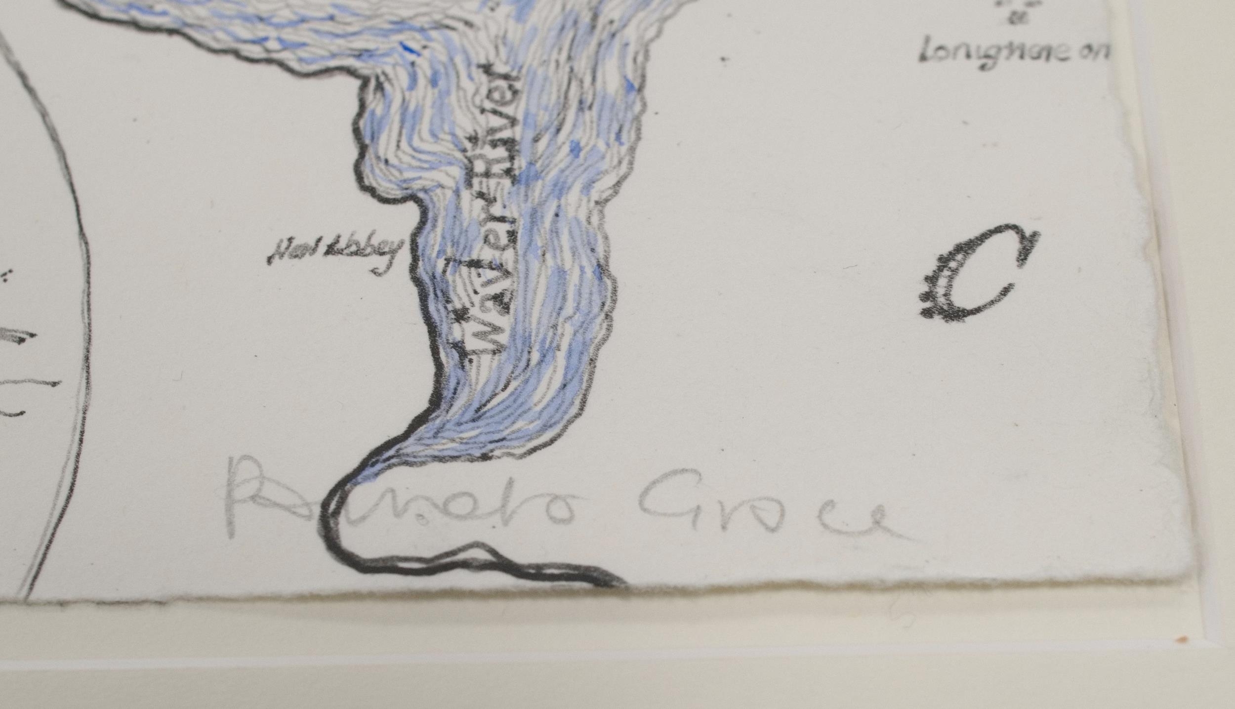 Artwork by Pamela Grace, 
Solway Flight
Signed, two-plate etching, 44cm x 54cm. ARR, Made of plate etching