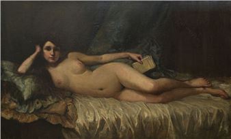 Jeune femme au livre - Armand Coudert