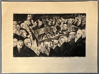 Julius Walter HAMMER (1873 - 1922). Presentation of the peace treaty in Versaille. 1919 - Julius Walter Hammer