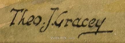 Artwork by Theodore James Gracey, LAKE SCENE, Made of watercolour