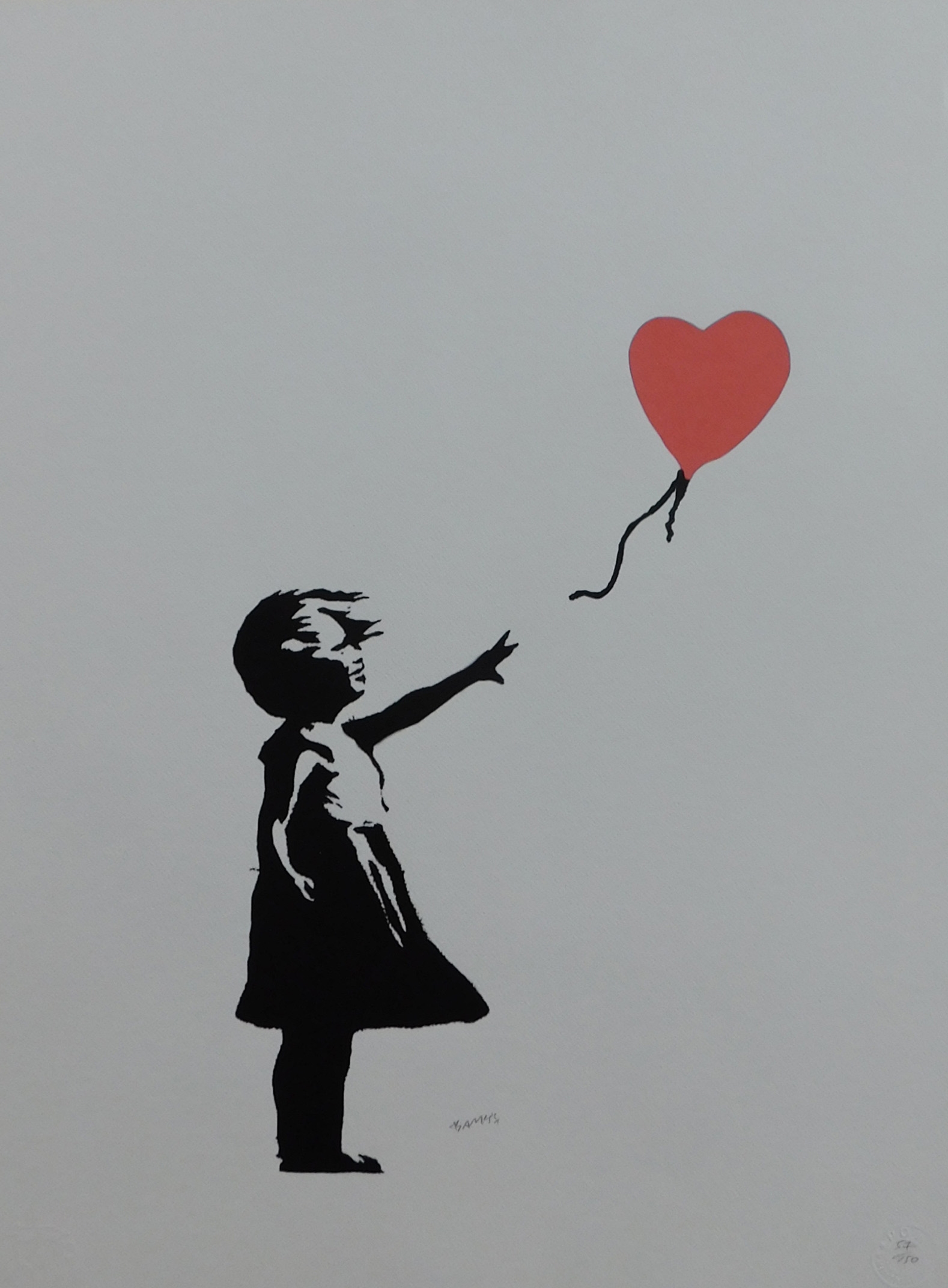 Banksy | BANKSY. Girl with balloon. Graphik | MutualArt