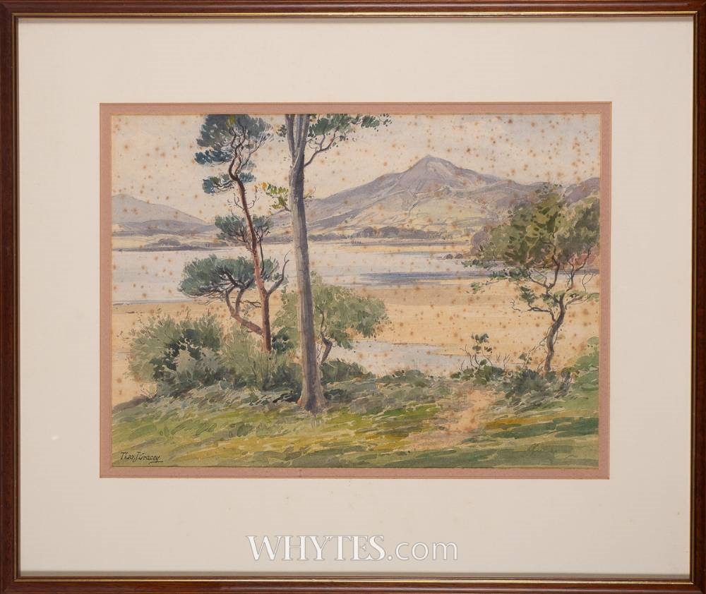 Artwork by Theodore James Gracey, LAKE SCENE, Made of watercolour