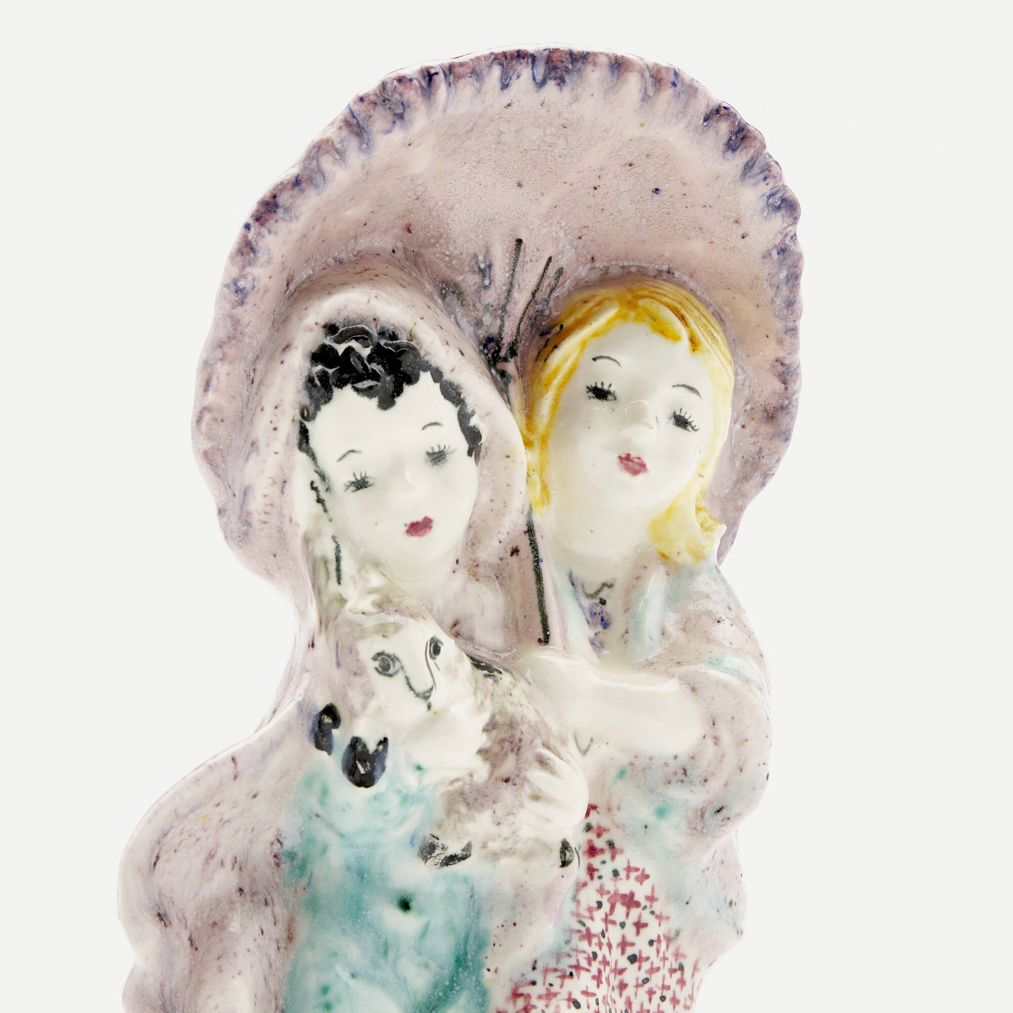 Artwork by Susi Singer, Untitled (Children with Rabbit), Made of glazed stoneware