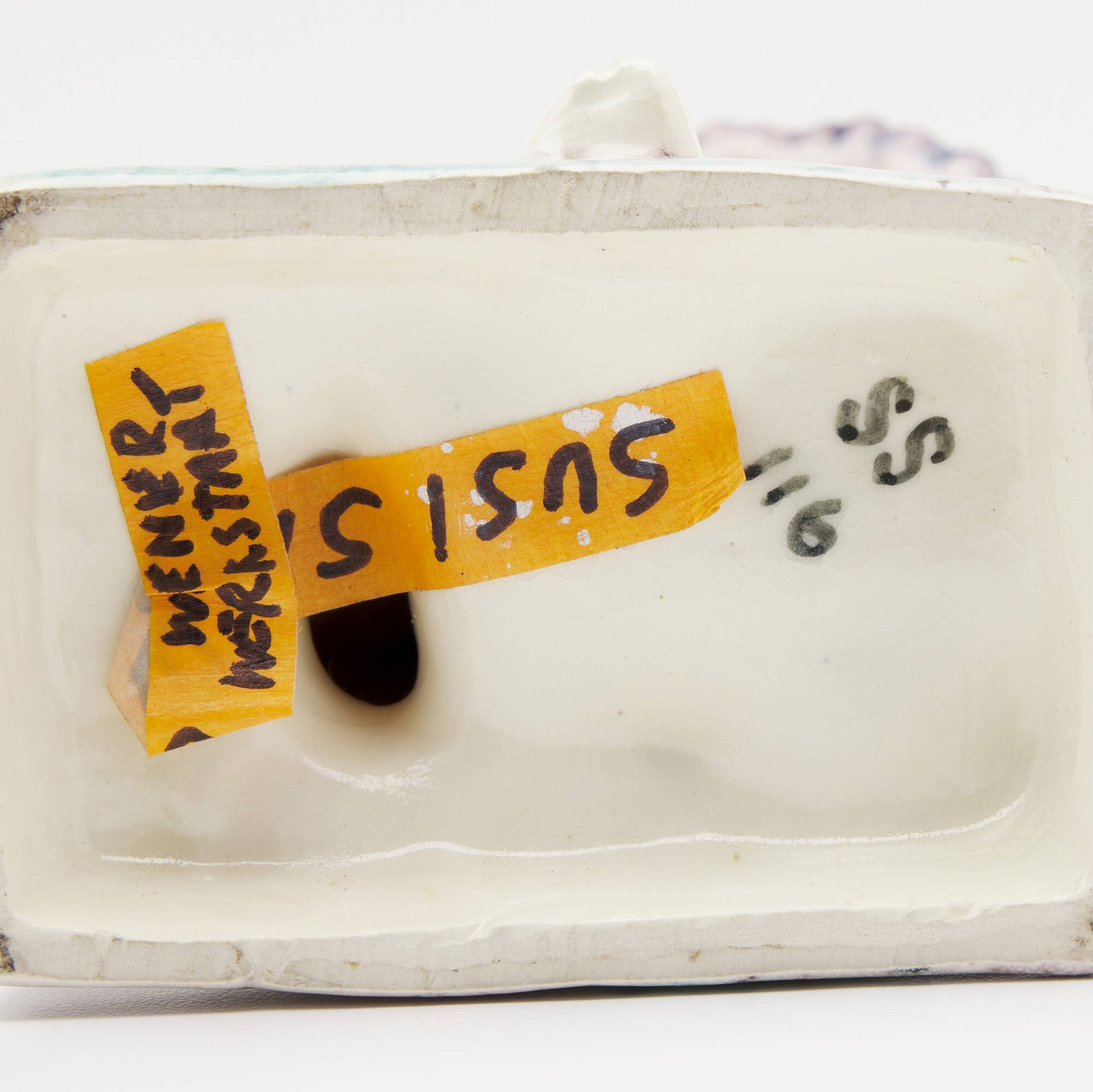 Artwork by Susi Singer, Untitled (Children with Rabbit), Made of glazed stoneware