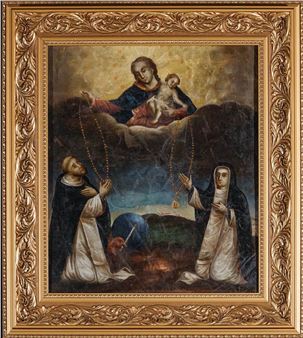 MATKA BOŻA RÓŻAŃCOWA - Silesian School, 16th Century