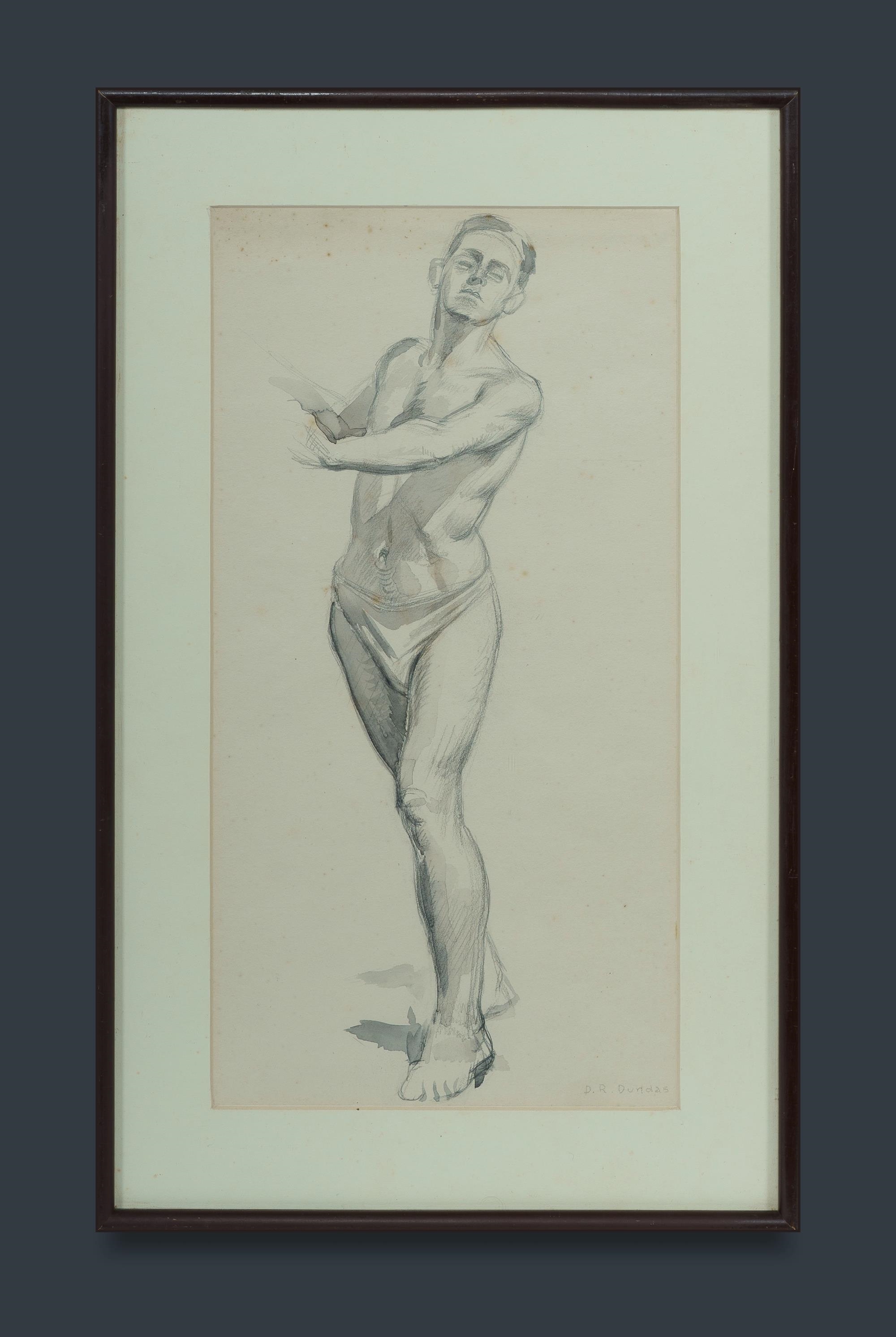 Artwork by Douglas Robert Dundas, Male Study, Made of Ink & Wash
