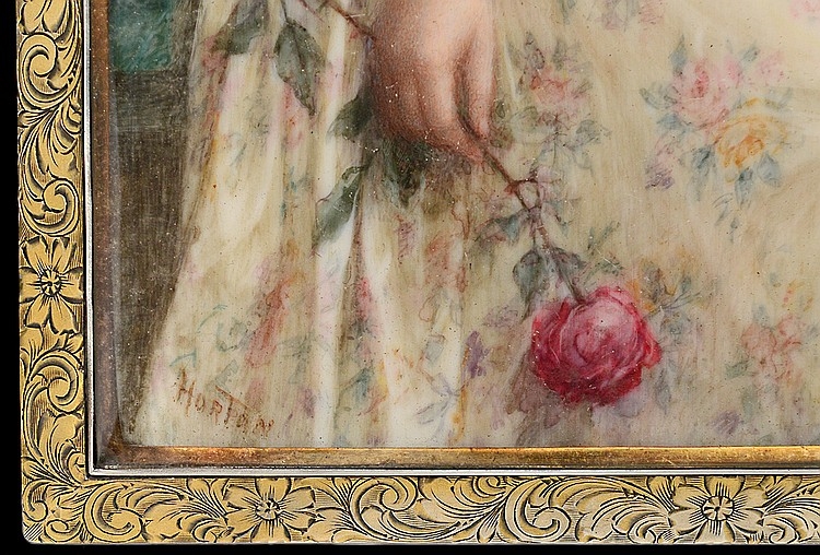 Artwork by Harriet Hutchinson Horton, HARRIET HUTCHINSON HORTON (American. Died 1922, Made of Painting on Ivory