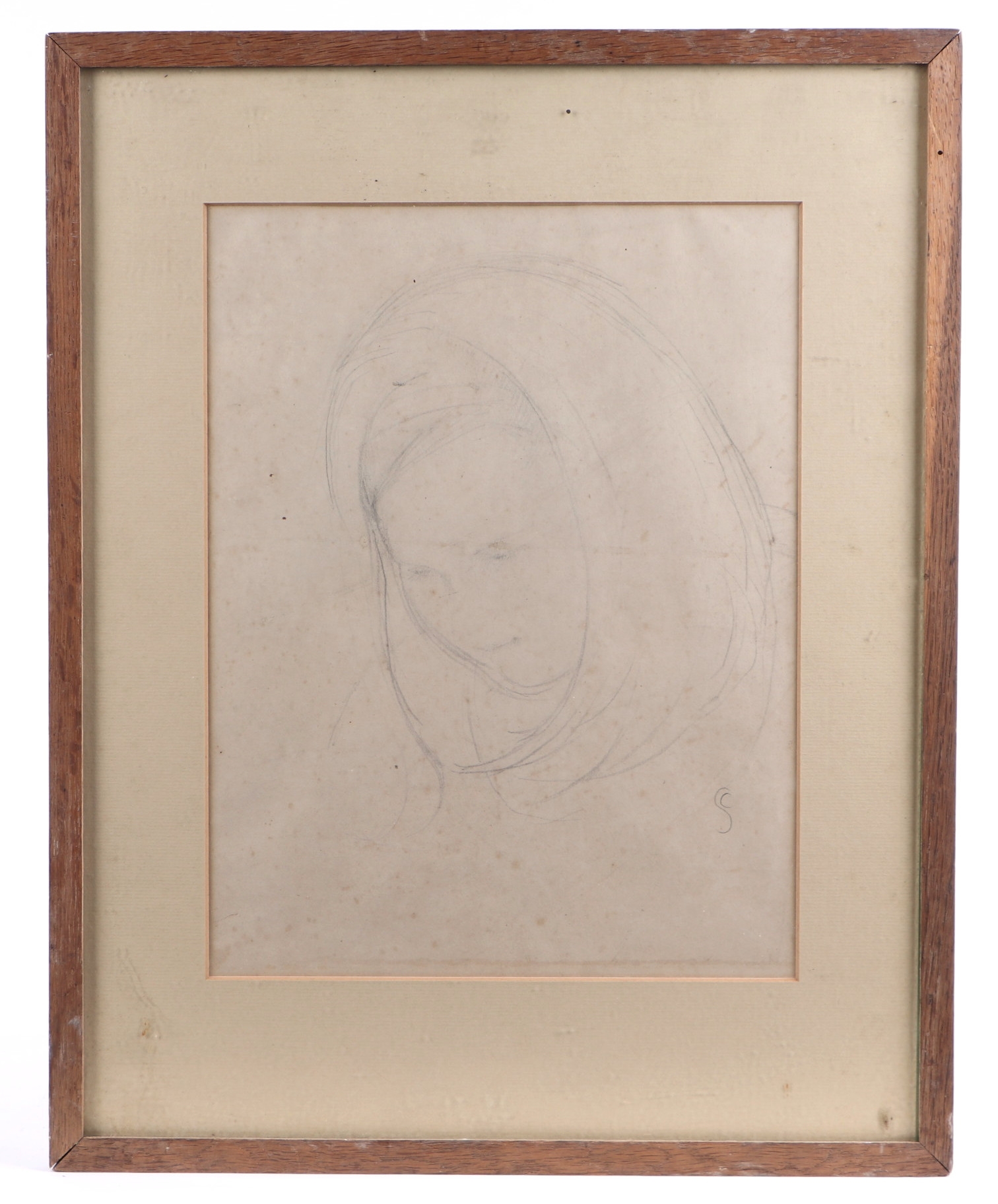 Artwork by Catherine Sinclair, Portrait of a Young Girl, Made of pencil sketch
