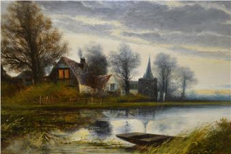 river scenes at dusk - Alfred A. Lewis