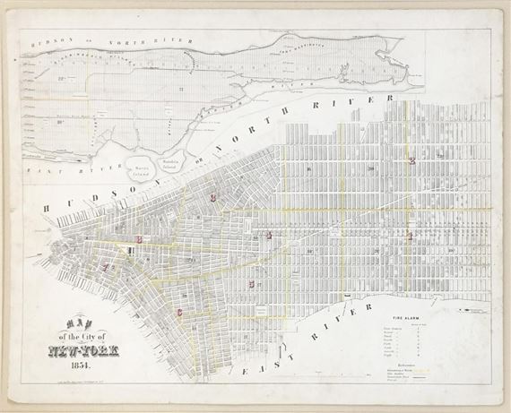George Hayward | George Hayward - Map of the City of New York 1854 ...