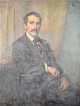 Thomas Wood Holgate (1869-1954) oil on canvas of distinguished looking gentleman - Thomas W. Holgate