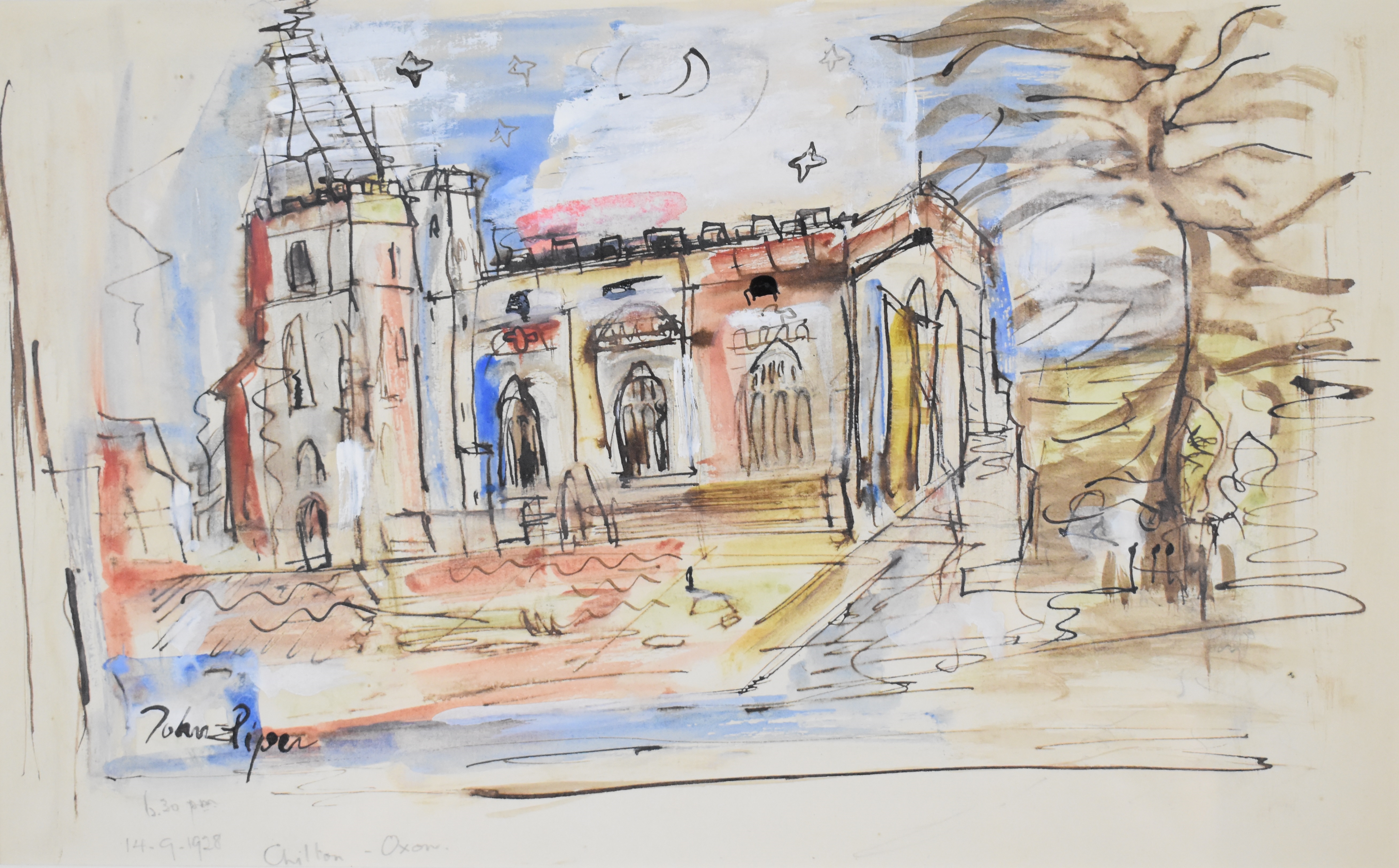 John Piper | John Piper (1903-1992) ink and watercolour of St. Mary’s ...