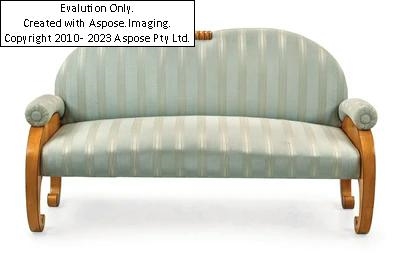 Artwork by Wiener Biedermeier, Viennese Biedermeier Settee,, Made of ebony marquetry