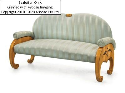 Artwork by Wiener Biedermeier, Viennese Biedermeier Settee,, Made of ebony marquetry