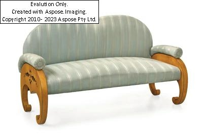 Artwork by Wiener Biedermeier, Viennese Biedermeier Settee,, Made of ebony marquetry