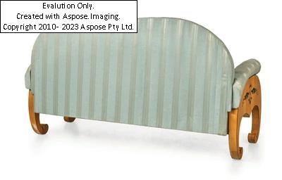 Artwork by Wiener Biedermeier, Viennese Biedermeier Settee,, Made of ebony marquetry