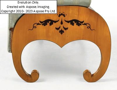 Artwork by Wiener Biedermeier, Viennese Biedermeier Settee,, Made of ebony marquetry