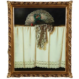 Mantilla y abanico - Manuel Gómez Balsalobre