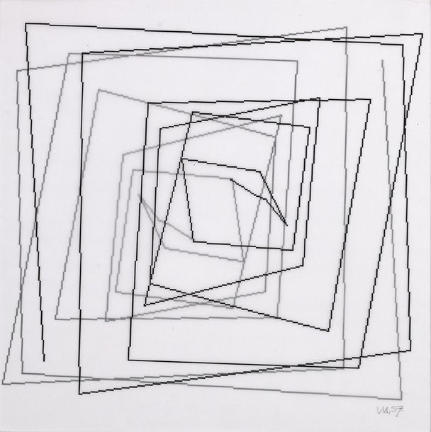 Vera Molnar | Vera MOLNÁR (1924-2023) Inverted in transparency (1997 ...