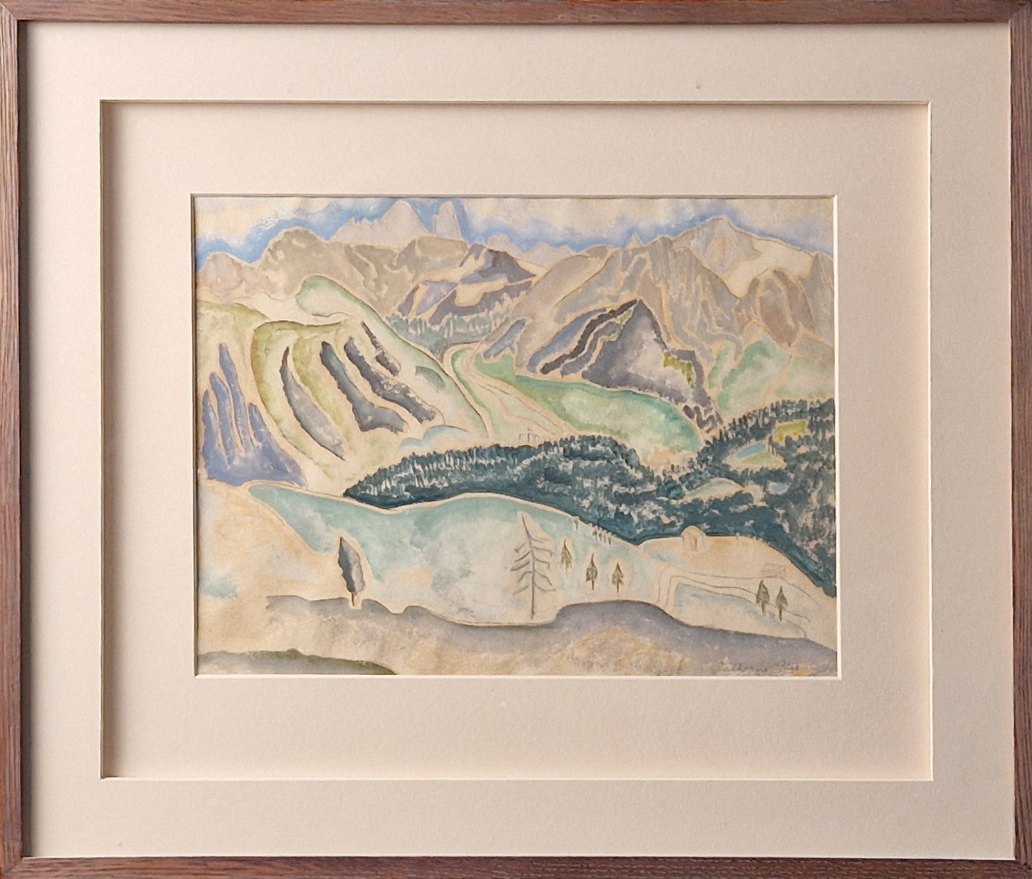 Artwork by Catherine Giles, Catherine Giles (1878-1955, Made of gouache