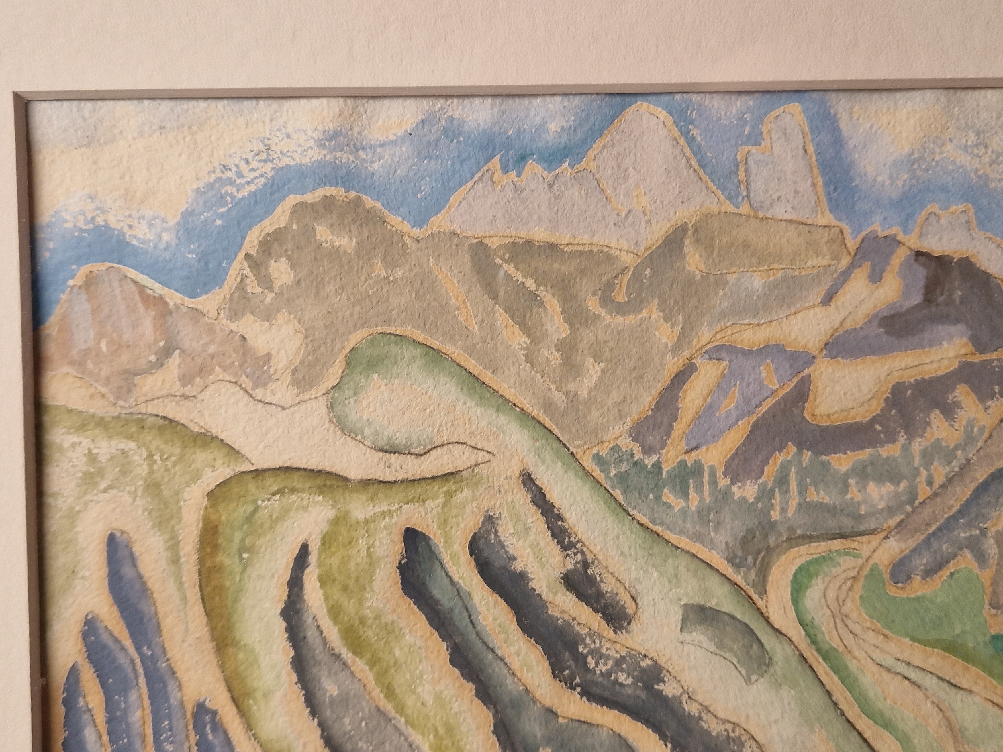 Artwork by Catherine Giles, Catherine Giles (1878-1955, Made of gouache