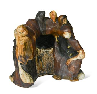 Evelyn Krackover (b. 1919), an abstract pottery group of figures - Evelyn Krackover