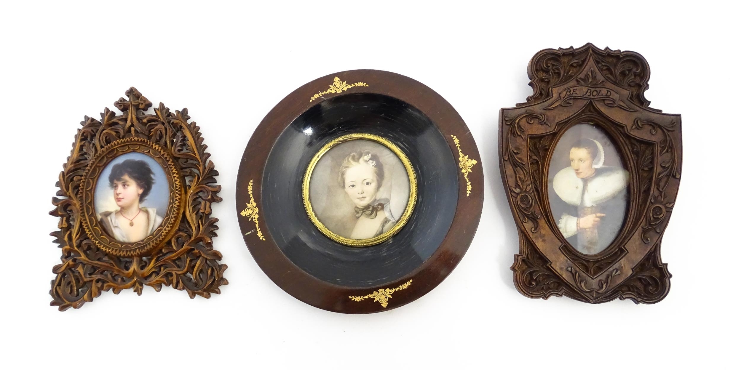 Gustav Richter | Three lateth / earlythC frames comprising a Black ...