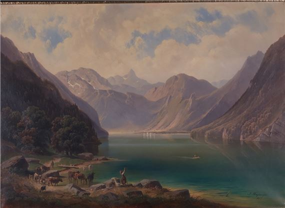 Blick auf den Königssee by Josef Mayburger, 1857