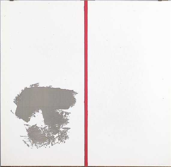 Mit rotem Strich by Blinky Palermo, 1970