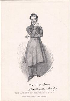 Washington Irving after Daniel Maclise Litho 1831 - Daniel Maclise