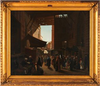 Moschea del Sultano El-Gourich e il mercato dei tessuti al Cairo - Louis Emile Pinel de Grandchamp