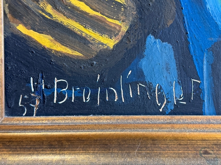 Artwork by Hans Breinlinger, "Pietà", Made of mixed media on panel