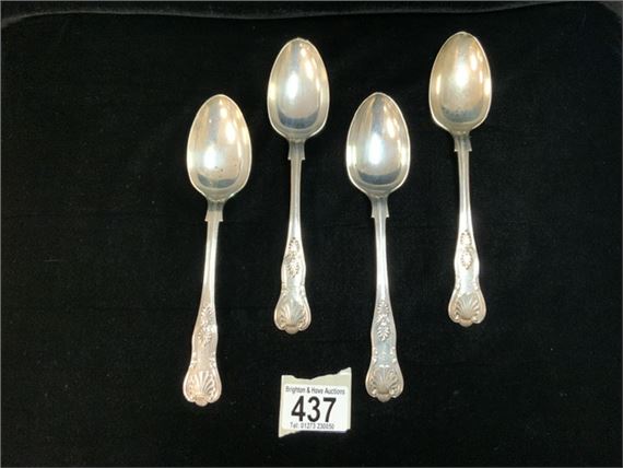 George Howson | SET OF FOUR VICTORIAN HALLMARKED SILVER KINGS PATTERN ...