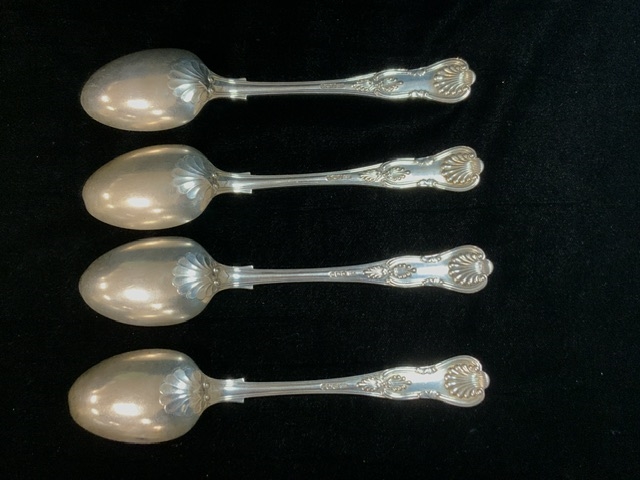 George Howson | SET OF FOUR VICTORIAN HALLMARKED SILVER KINGS PATTERN ...