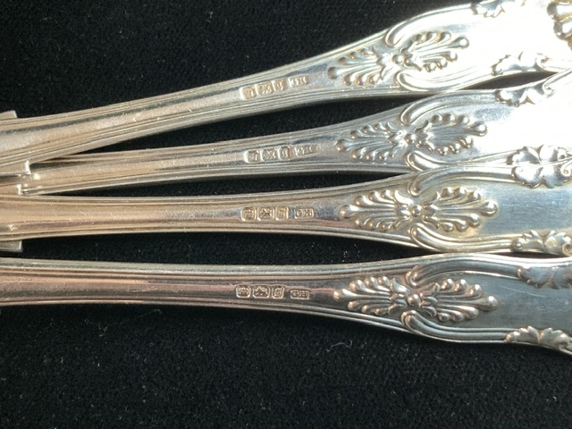 George Howson | SET OF FOUR VICTORIAN HALLMARKED SILVER KINGS PATTERN ...